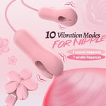 Bdsm Nipple Toys Women Sex Toys Vibrating Nipple Clamps,Rose Sex Toy 10 Vibration Modes Nipple Vibrator With Clit Clamp Remote Control Female Sexual Pleasure Tools Couples Adult Toys