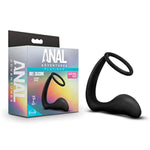 Sex Toys - Anal Adventures C Ring Plug - Platinum Puria Silicone - 8Inch - Ultrasilk Smooth - Hands Free Prostate Pleasure - Increase Stamina - Intensify Orgasm - Men & Couples - Black