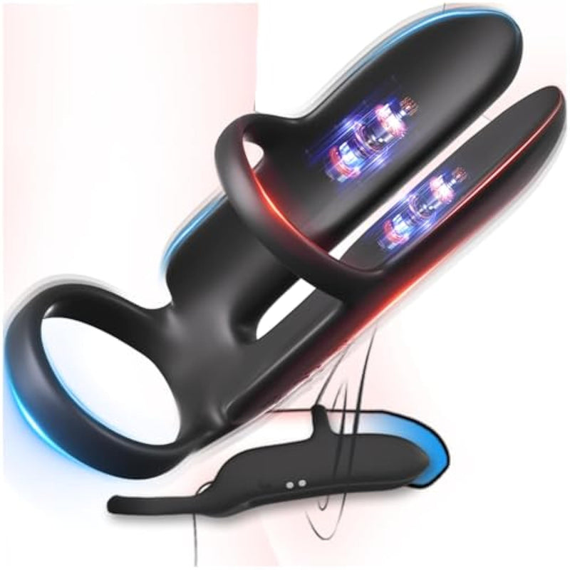 Vibrating Cock Ring Penis Sleeve For Support Delay G Spot Pleasure, Penis Ring Vibrator Extender, Couples Male Adult Sex Toys Games For Men Women, Girth Couple Mens Sex Toy