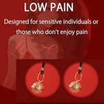 Nipple Rings BDSM Adjustable Non-Piercing Silver Beaded Jewelry with Bell Pendants Rhinestone Noose Design Weight Accessories for Couples and Women