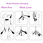 Sex Swing Upgraded Version Ceiling Sex Aid Furniture Bedroom For Couples 360°Rotatable Bdsm Restraints Toys (Black Four Straps)