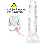 Clear Realistic Dildo Set - 3 Sizes (Small Big Huge) Suction Cup Dildo Anal And Vaginal Pleasure,Realistic Penis,Large Dildo With Ball,Suitable For Beginners To Advanced Users(6'' 8'' 11'')