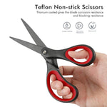 Heavy Duty Office Scissors 8 Inch Titanium Non Stick 2 Pack