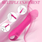 Mini Vibrator Dildo Sex Toys - Realistic Mini Silicone Vibrators Bullet Dildos With 10 Powerful Vibrations, Adult Female Sex Toy For G Spot Clitoral Nipple Sex Stimulation(Pink)