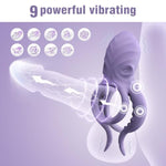 Vibrating Cock Ring With Octopus Tentacles Clitoral Stimulator,Tentacles Suction Shape Adult Sex Toys For Men Women, Couple Sex Toy With G Spot Clitoris Vibrator