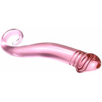 Pink Glass Crystal Wand Curved Glass Dildo Glass Anal Plug G-Spot Wand Anal Dildo Massage Wand Glass Sex Toy