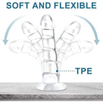 6.8 In Clear Dildo Anal Bead Trainer Sex Toy For Women,G Spot Vaginal Stimulator Flexible Jelly Penis Dong Prostate Massager With Suction Cup,Butt Plug Anus Dilator Masturbator For Beginner Men Couple