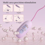 Mini Remote Control Vibrator for Women - 2-Headed Egg Vibrator with Super Strong Vibration Modes