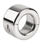 Metal Cock Ring Scrotum Restraint Flared Screw Pendant Chastity Device Locking Sperm Glans Ring Penis Exercise Dilator Adult Sex Toys (High-30Mm(34-42))