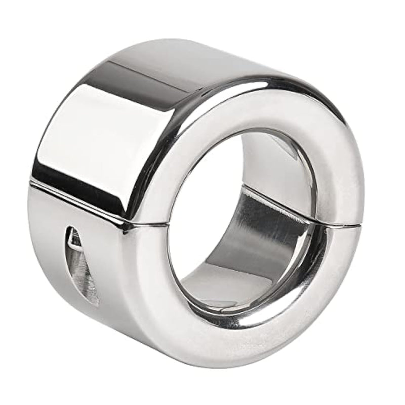 Metal Cock Ring Scrotum Restraint Flared Screw Pendant Chastity Device Locking Sperm Glans Ring Penis Exercise Dilator Adult Sex Toys (High-30Mm(34-42))