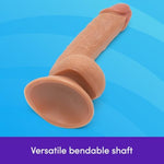 Lifelike Lover Realistic Dildo - 6 Inch Suction Cup Dildo Gifts For Women - Beginner Friendly With Flexible Shaft And Balls - Harness Compatible Strap On - Adult Sex Toy - Flesh Tan