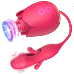 Rose Sex Toys Sucking Vibrator, G Spot Dildo Vibrator For Women With 10 Suctions 10 Flapping Modes, Rose Sex Stimulator Adult Sex Toy, Pink Clit Vibrator
