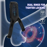 Vibrating Cock Ring,Penis Ring For Men,Silicone Dual Ring Men‘S Vibrator With 9 Vibration Modes,Chastity Devices Male Maturabator Adult Toys Longer Harder Stronger,Male Sex Toy For Men Couple Play