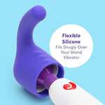 Purple Deluxe Wand G-Spot Head Attachment - Sleek Silicone - Waterproof