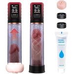 Penis Pump Penis Enlarger Extender With Lube,3 In 1 Men'S Vibrator,Electric Penis Vacuum Pump With 12 Smart Training Modes,Penis Sleeve Male Masturbator Sex Toys For Men Bigger Stronger (Red)