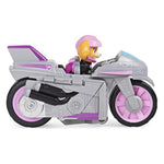 Paw Patrol, Moto Pups Skye’s Deluxe Pull Back Motorcycle Vehicle with Wheelie Feature and Toy Figure
