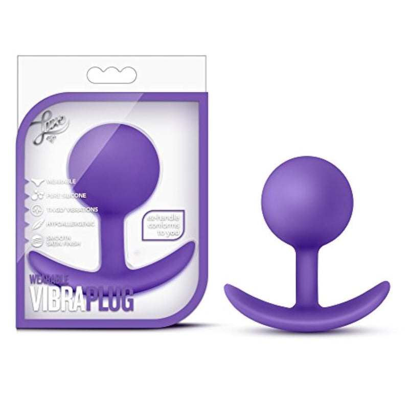 Blush Luxe 3.5-Inch Wearable Vibra Butt Plug with Internal Rolling Beads for Anal and Prostate Stimulation