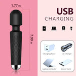 Vibrator Wand?Vibrators For Her?Female Adult Sex Toys?Wand Massager?Clit Vibrator, Sex Vibrators,G Spot Dildo?With 8 Speeds Of Pleasure & 20 Patterns, Powerful,Quiet, Waterproof (Rose Red)