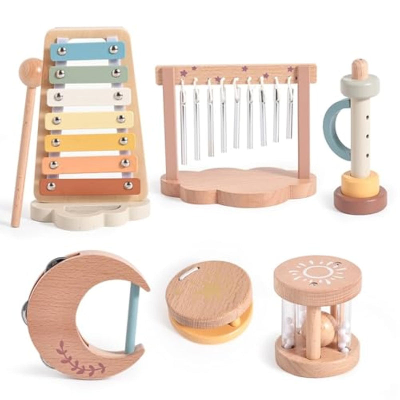 Baby Montessori Musical Instruments,Wooden Percussion Xylophone Musical Toys For Toddlers,Sensory Toys For 18+ Month Old,Kids Preschool Educational,Birthday Gift For Ages 2 3