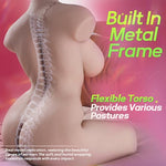 37.5LB Life Size Sex Doll for Men with Flexible Torso,Realistic Full Size Body Flesh Skin Texture, Soft Butt Big Breasts Pussy Ass Masturbation Hole & Breast Sex Toy for Men
