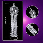 New Reusable Sleeves 1350 Girth For Men Extender Enlarger Extension Enhancer Ball Stretch Sleeve Girth Best Gift-(Transparent-5Pcs)