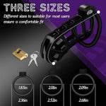 Male Chastity Devices Cock Cage - Chastity Cage Built-In Vertical Invisible Lock Chastity Device With 3 Size Base Rings&2 Keys,Adult Abstinence Penis Bondage Male Sex Toy