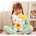 13? Kitty Plush Toy – Kawaii Cat Stuffed Animal With Yellow Bow & Sunflower, Soft Plush Doll Gift For Kids, Teens & Collectors