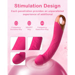 8.6 Inch Realistic Dildo Vibrator For Women,10 Powerful Vibration Modes For Clitoral And G-Spot Stimulation, Waterproof Rose Adult Sex Toys For Women And Couples