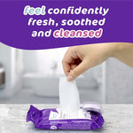 Personal Cleansing Wipes [20 wipes] - Enriched with Cranberry & Aloe Vera. Feminine Intimate Hygiene Wipe. 99% Natural Origin.