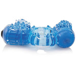 Big O 2 Vibrating Penis Ring – Dual Motors, Stretchy Fit, Reusable, Wireless, Blue
