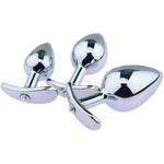 Metal Anchor Base Electric Shock Anal Plug Smooth Bullet Butt Plug Electric Shock Set For Beginners