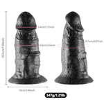 2.6" Diameter Thick Big Dildo, 7.28 Inch Realistic Fat Dildo Butt Plug With Large Suction Cup, Wide Anal Dildos G Spot Toy, Lifelike Penis Anal Plugs Sex Toys For Men Women Female Male Couples - Black