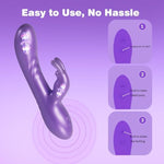 G Spot Rabbit Vibrator, Dual Motors Rechargeable Silicone Dildos Sex Toys For Women With Super Strong Vibration Ip68 Waterproof Vibrator Wand Massager For Her Bpa-Free Adult Toys