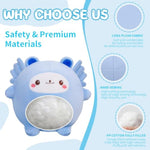 Axolotl Plush,8.07In Axolotl Stuffed Animal Plush Toys,Cute Stuffed Animal Pillow Doll With Wings For Kids And Adults.(Blue)