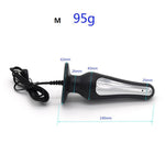 Anal Pleasure Kit for Couples - Electric Shock Metal Butt Plug with 5 Modes and Adjustable Intensity