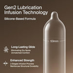 Ribbed&Ultra Thin Condoms, For Ultra Sensitivity, Natural Latex, Lubricated Condoms - 72 Count