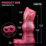 Silicone Penis Extender With Cock Ring,Thick Monster Penis Sleeve, Soft Silicone Animal Dildo Sleeve Dildo Grith Extender With Cock Ring Ejaculation Delay For Men Couples (Pink-S)