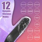 Mini Bullet Vibrator, Sex Toys For Women, Adult Toys Female Couple With 12 Vibration Modes, Gspot Vibrator Massager, Silicone Discreet Lipstick Finger Pocket Vibrator Waterproof Rechargeable (Black)