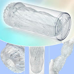 6.77In Tpe Male Masturbator 3D Realistic Textured Spiral Tunnel Pocket Pussies, Reusable Portable Masturbation Sleeve Soft Blowjob Transparent Male Stroker Masturbation Cup Sex Toys For Men