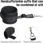 Sex Toys Bdsm Bondage Restraints Hogtie Set, 4 Adjustable Bed Restraints Door Hanging Swing Sex Straps Kit With Handcuffs Blindfold Tickler, Bondage Gear & Accessories For Adult Couples Sex Games