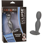 Eclipse Rotator Probe – Premium Rechargeable Silicone Anal Vibrator Adult Sex Toy – Black