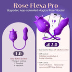 Sex Toy Dildo Vibrator For Women - 3 In1 Rose Sex Toys Tongue Licking Thrusting G Spot Vibrators With 9 Modes, Adult Sex Toys Games, Clit Stimulator Anal Double-Ended Dildos For Couples