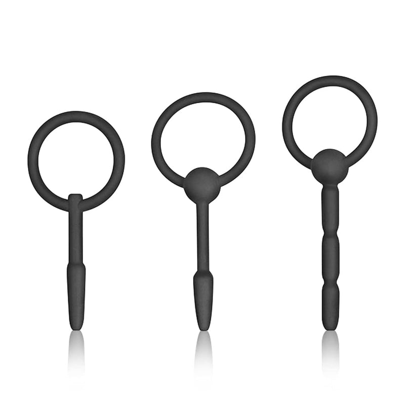 Urethral Sounds Multi Beads Urethral - 3 Pcs Silicone Penis Plugs With Different Size Urethral Dilators For Prostate Stimulation (Short)