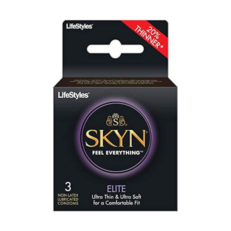 Premium 3 Pack Lubricated Condoms by Skyn Elite, 3 Count