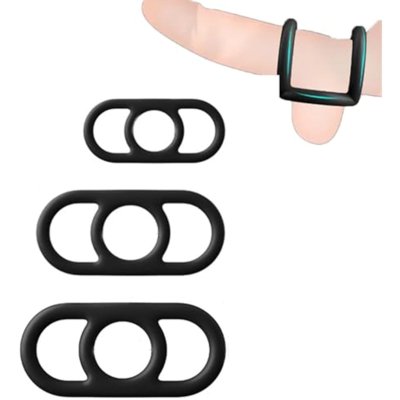 Penis Ring Cocking Male Sex Toy, 3 Pcs Different Sizes Cock Rings Penis Sleeve Sex Toys For Men Enhance Erention, Silicone Penis Enlarge Bdsm Toys Sex Games Penis Extender Adult Sex Toys For Couples