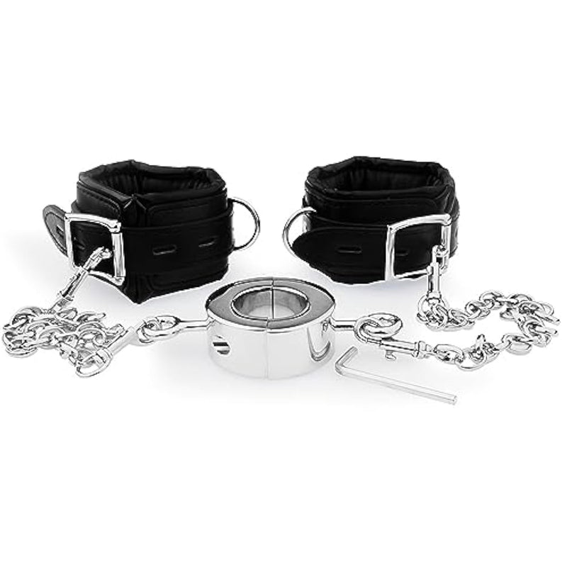 Penis Weight Ball With Sexy Handcuffs Stretcher Testicles Bondage Restraints Gear & Accessories Bdsm Bondage Sex Toys For Man, For Couples Cosplay (Medium)