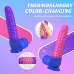 Thrusting Dildo Sex Toys Dildos - 8.9" 6In1 Monster Dildo With Strong Suction Cup, Fantasy Dildo Anal Toys, App & Remote Control Thrusting Vibrator, Heated Animal Dildo Adult Sex Toys For Women Men