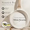 21Pcs Pots and Pans Set, Nonstick Cookware Sets, White Granite Induction Cookware Non Stick Cooking Set w/Frying Pans & Saucepans(PFOS, PFOA Free)