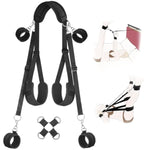 Bdsm Sex Bondage Bed Restraint Adjustable Neck To Thigh Restraints With Hand To Ankle Sex Harness Sling, Detachable Handcuffs & Ankle Cuffs With Cross Buckle,Ideal For Couples & Adult Beginner Sex Toy