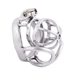 Male Cock Cage Chastity Device Stainless Steel Comfortable Ergonomic Design Closed Ring Cock Cage Adult Game Sex Toy A250 (1.97 Inch / 50Mm)